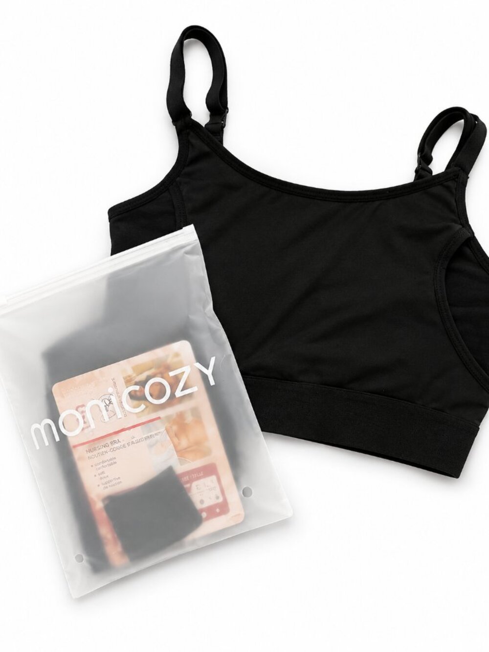 Momcozy Nursing Bra | Hands-Free Pumping & Breastfeeding Bra | Black